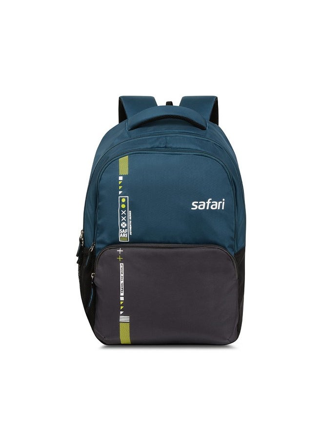Safari Quill Laptop Backpack 26 Ltrs Water Resistant Fabric - Blue, L (QUILL19CBBLU)