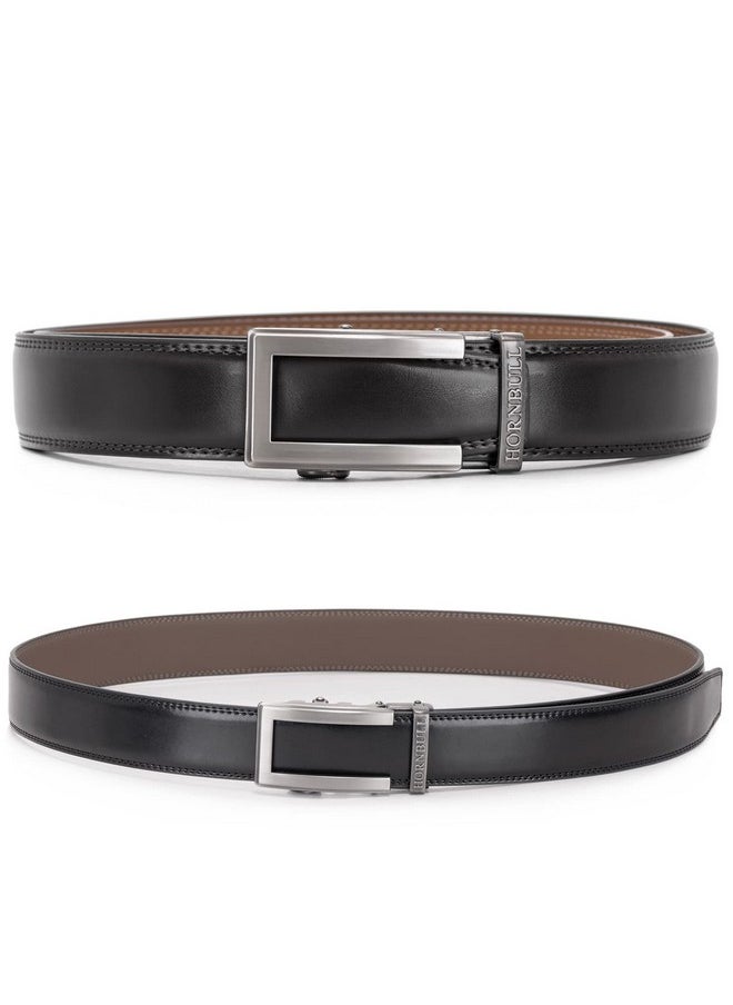 HORNBULL Riga Black Leather Belt for Men | Mens Belt Autolock | Formal and Casual Leather Belt