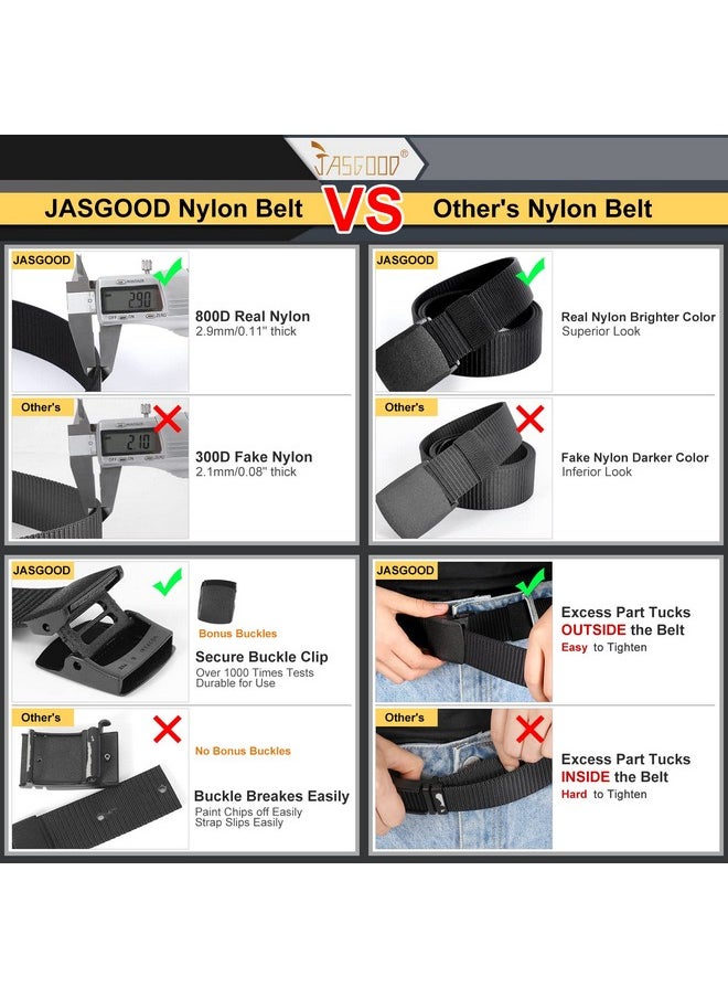 JASGOOD Nylon Canvas Breathable Military Tactical Men Waist Belt With Plastic Buckle