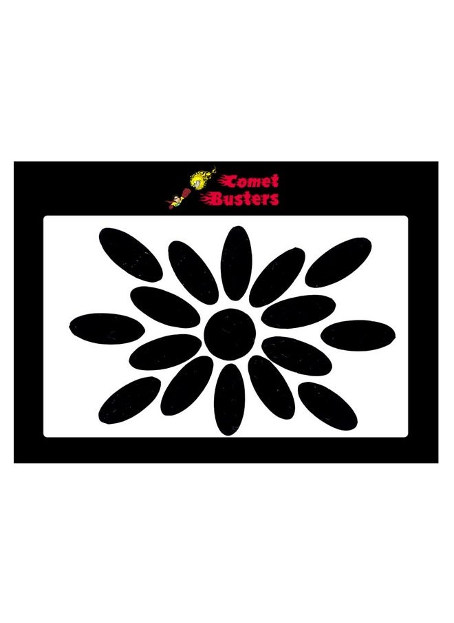 Comet Busters Handcrafted Black Oval Velvet Bindis (BIN1881) (13 mm)