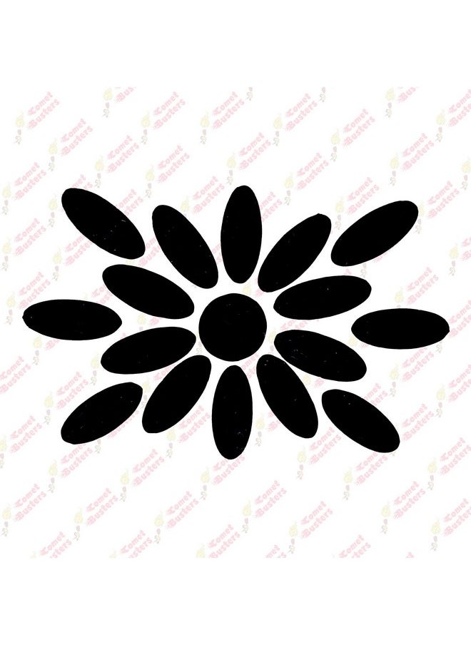 Comet Busters Handcrafted Black Oval Velvet Bindis (BIN1881) (13 mm)