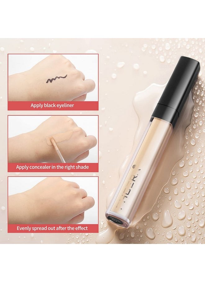 PHOERA Liquid Concealer,Full Coverage Concealer,Multi-Use Makeup Concealer for Acne,Dark Circles,Tattoo,Freckles,High Adherence Hydrating Face Concealer for Women Mens(102# NEUTRAL)