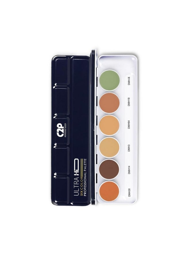 C2P Pro Foundation for Face Makeup, Ultra HD 6 in 1 Camouflage Concealer Corrector Palette | Waterproof, Long Lasting & Full Coverage for Oily Skin | Dermashield Must Have Makeup Palette - 21g