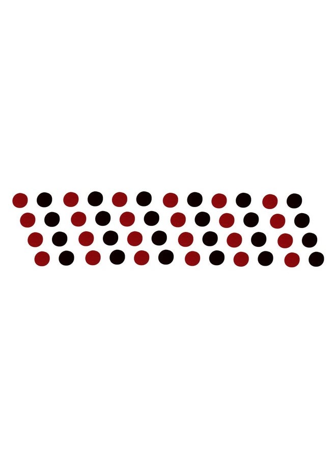 Comet Busters Beautiful Red and Black Velvet Round Bindis (7mm) (BIN1802)
