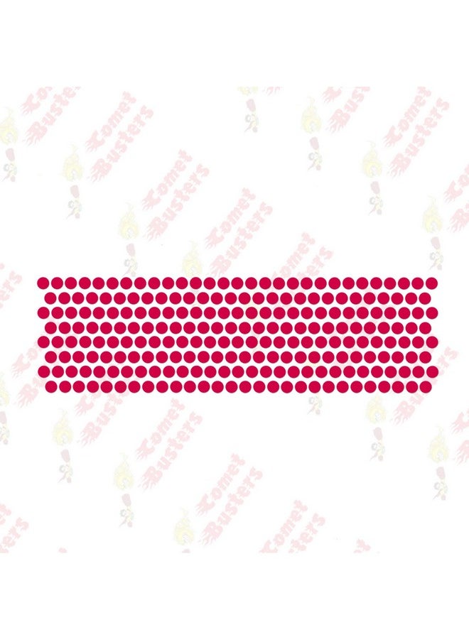 Comet Busters Beautiful Handcrafted Round Red Velvet Bindis (4 mm) (BIN2076)
