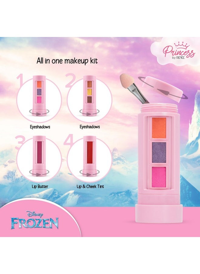 Y Frozen Princess By Renee Unicorn Makeup Kit Elsa 7.4 Gm, Pre-Teen Girls, Includes 2 Matte, 4 Shimmer Eyeshadows, Lip Butter, Lip & Cheek Tint, Compact & Travel Friendly, Cruelty-Free & Vegan