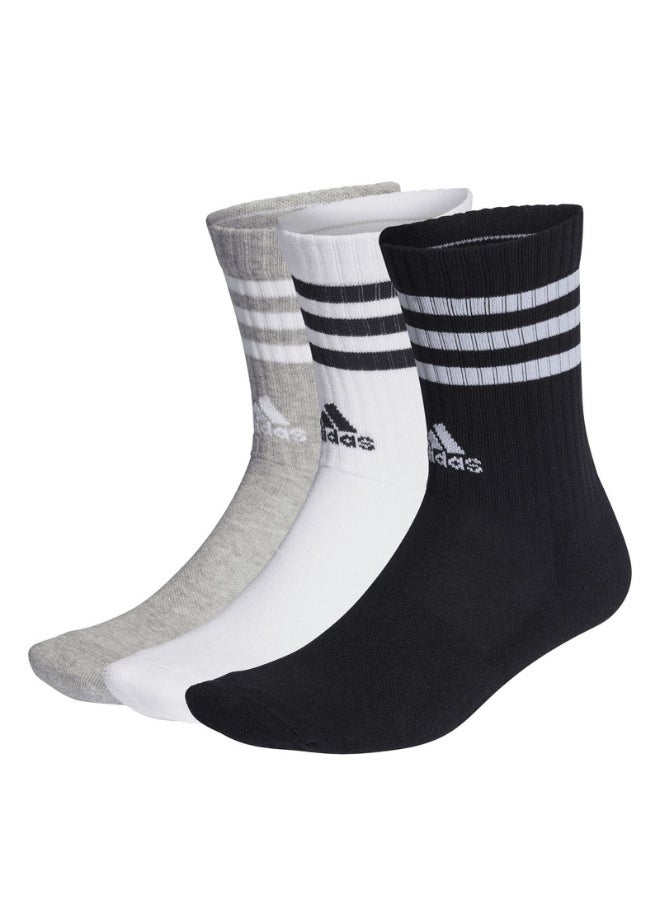 adidas 3stripes cushioned sportswear 3 pair pack unisex crew socks