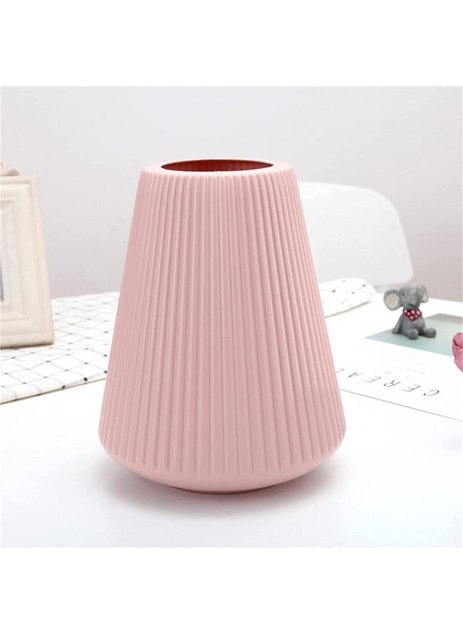 SATYAM KRAFT 1 Piece Big Size Unbreakable & Light Weight Plastic Nordic Design Vase for Gifting,Home,Bedroom,Office Corner,Living Room,Restaurant Centerpieces,Christmas,Wedding Decoration (Pink)