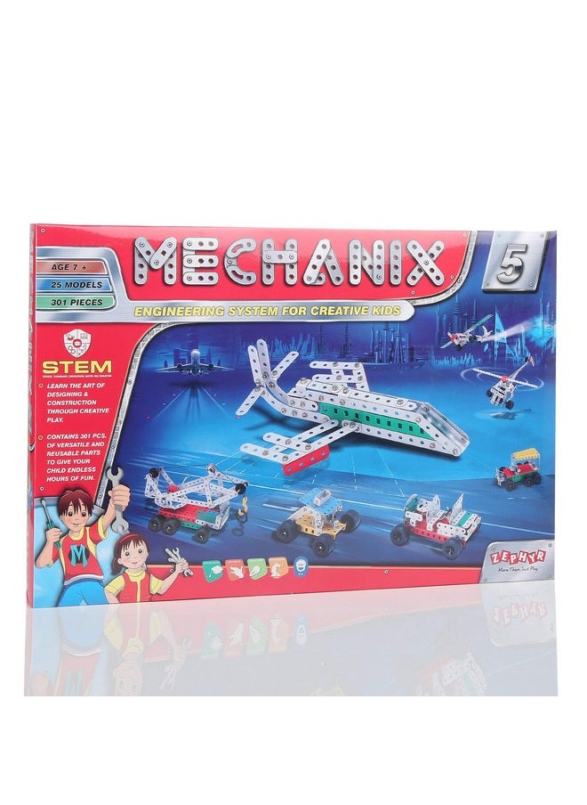 Mechanix-5, STEM Educational Toy, Building and Construction Set for Kids Age 7+ Years