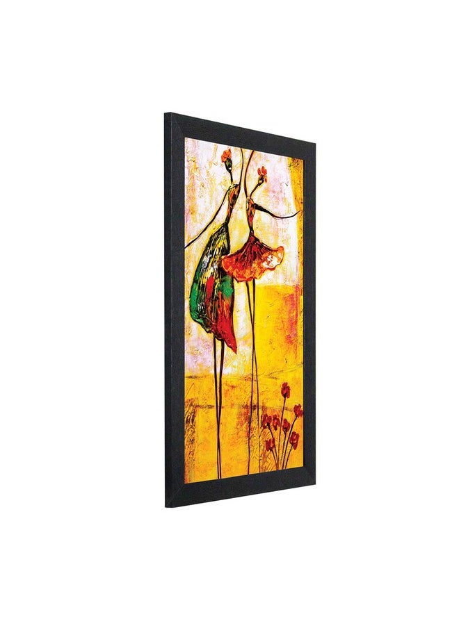 RANDOM (RP- 1418 Multicolor Abstract Sizzling Dancers Painting, 12 X 18 INCH