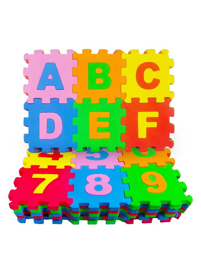 VGRASSP 36 Pieces Alphabet & Number Floor Mats for Kids, Puzzle EVA Foam Mat for Children Above 2 Years