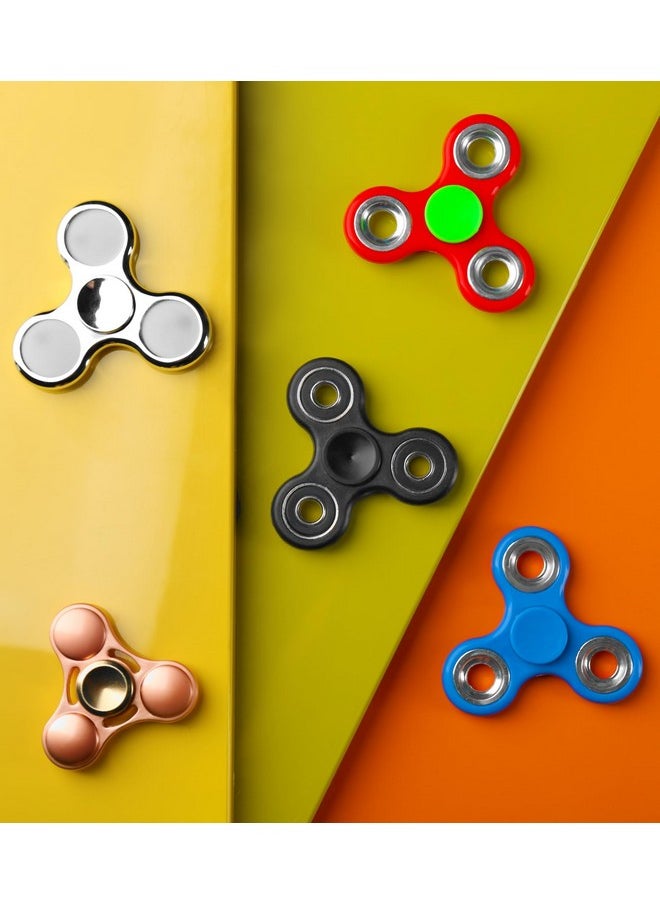Premsons® Hand Spinner Desk Toy - High Speed Smooth Finger Spin Sensory Fidget Stress Relief Game Play for Kids & Adults - Birthday Party Gift - Four Bearing - [Black]