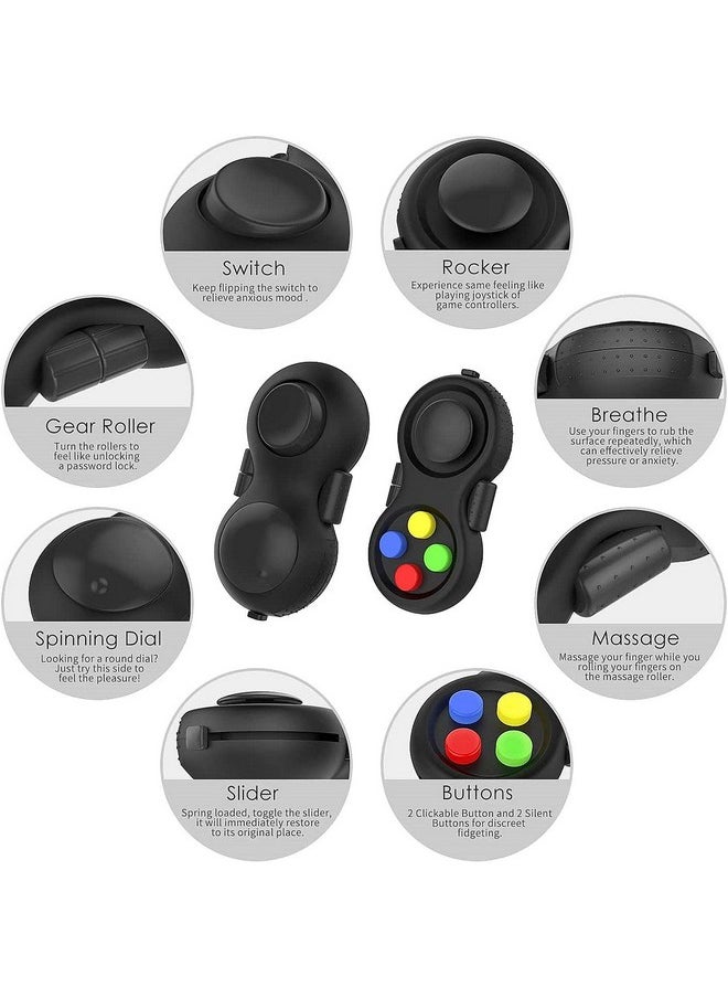 LIVYU LIFE Fidget Pad Fidget Focus Toy with 8-Fidget Functions and Lanyard - Perfect for Relieving Stress (Cameo Blue)