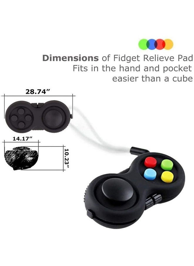 LIVYU LIFE Fidget Pad Fidget Focus Toy with 8-Fidget Functions and Lanyard - Perfect for Relieving Stress (Cameo Blue)