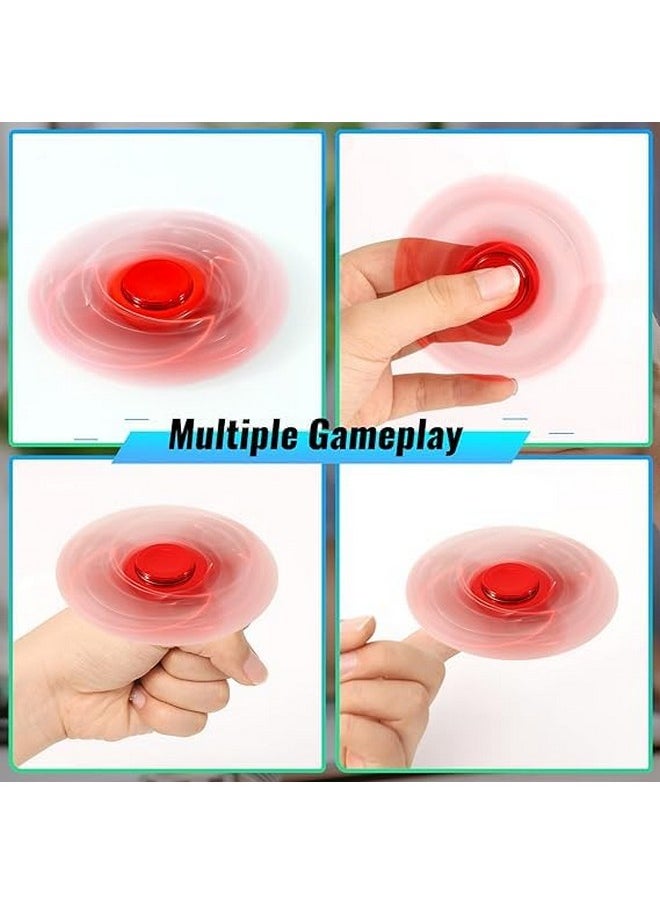 Premsons® Hand Spinner Desk Toy - High Speed Smooth Finger Spin Sensory Fidget Stress Relief Game Play for Kids & Adults - Birthday Party Gift - Four Bearing - Red + Black Bearing