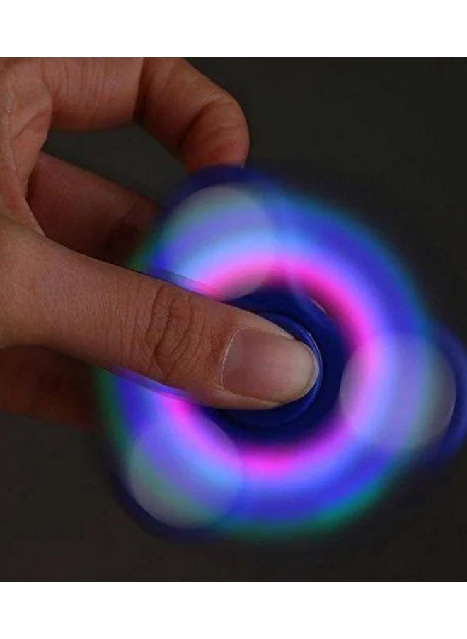 Premsons® Hand Spinner Desk Toy - High Speed Smooth Finger Spin Sensory Fidget Stress Relief Game Play for Kids & Adults - Birthday Party Gift - with Lights - Yellow