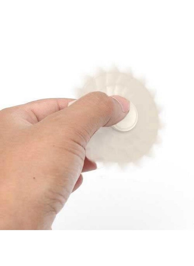 Premsons® Hand Spinner Desk Toy - High Speed Smooth Finger Spin Sensory Fidget Stress Relief Game Play for Kids & Adults - Birthday Party Gift - Metal - White Lotus