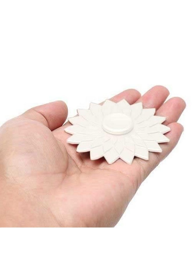 Premsons® Hand Spinner Desk Toy - High Speed Smooth Finger Spin Sensory Fidget Stress Relief Game Play for Kids & Adults - Birthday Party Gift - Metal - White Lotus