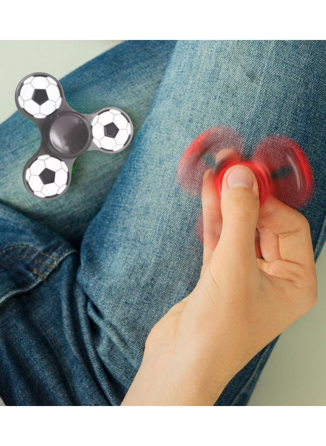 Premsons® Hand Spinner Desk Toy - High Speed Smooth Finger Spin Sensory Fidget Stress Relief Game Play for Kids & Adults - Birthday Party Gift - Metal - Black Football Classic