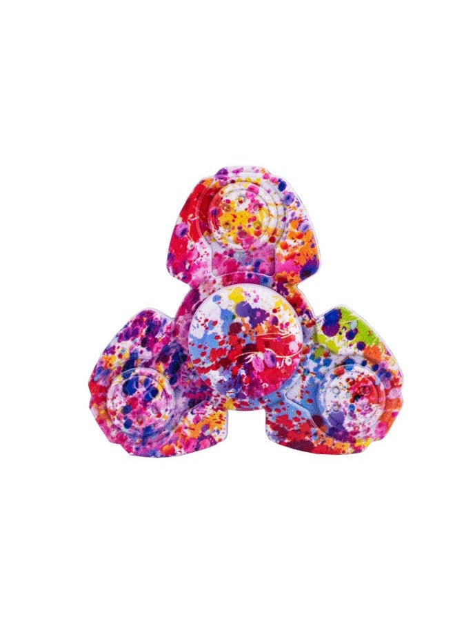 Premsons® Hand Spinner Desk Toy - High Speed Smooth Finger Spin Sensory Fidget Stress Relief Game Play for Kids & Adults - Birthday Party Gift - Combo - Black+ Rainbow Splash Triangular Head