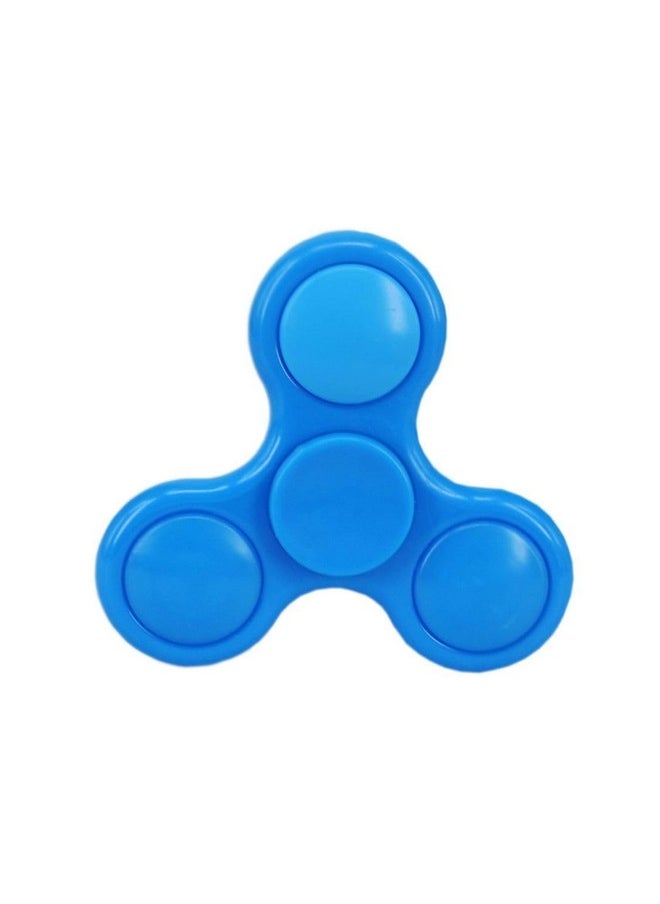 Premsons® Hand Spinner Desk Toy - High Speed Smooth Finger Spin Sensory Fidget Stress Relief Game Play for Kids & Adults - Birthday Party Gift - Combo - Rainbow Splash Triangular Head + Plastic Blue