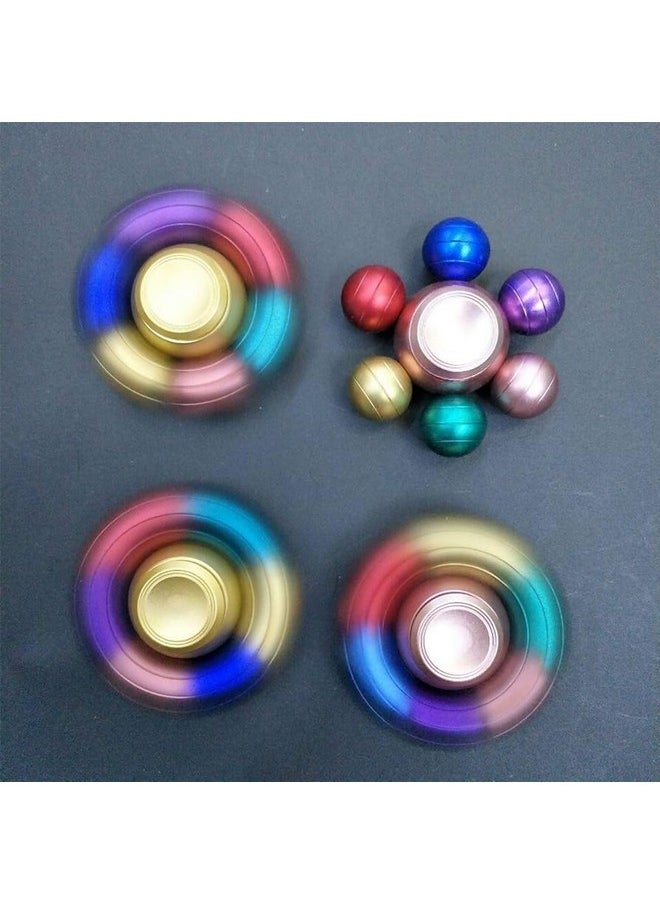 Premsons® Hand Spinner Desk Toy - High Speed Smooth Finger Spin Sensory Fidget Stress Relief Game Play for Kids & Adults - Birthday Party Gift - Metal - Multicolour Dragon Balls