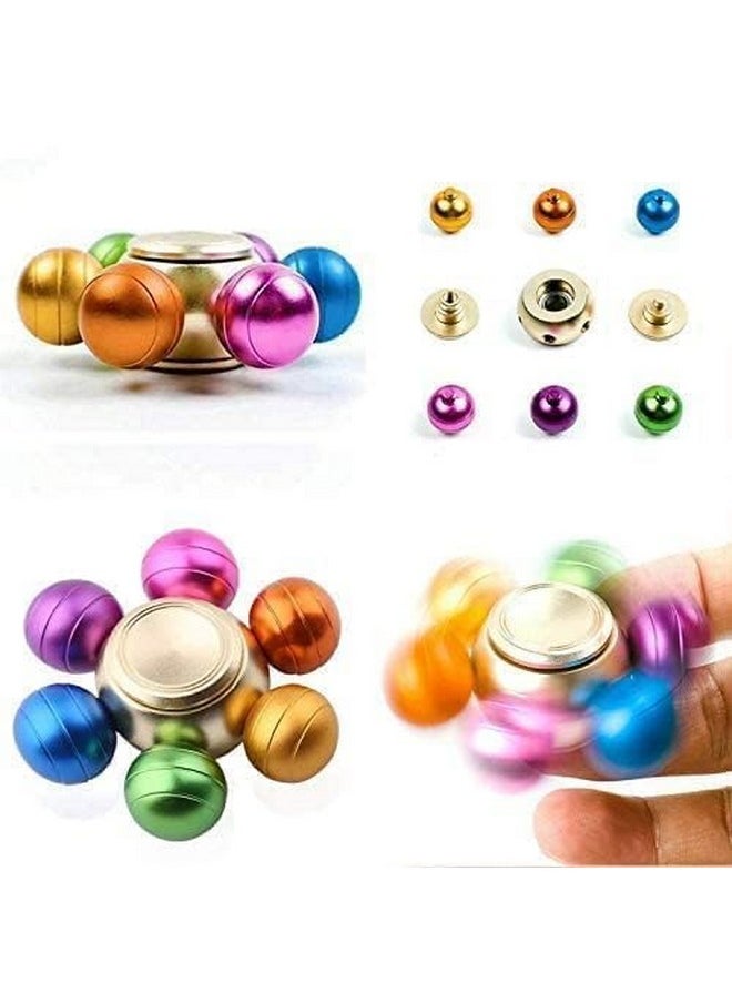 Premsons® Hand Spinner Desk Toy - High Speed Smooth Finger Spin Sensory Fidget Stress Relief Game Play for Kids & Adults - Birthday Party Gift - Metal - Multicolour Dragon Balls