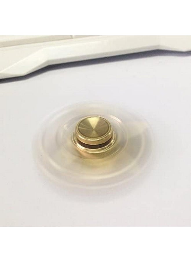 Premsons® Hand Spinner Desk Toy - High Speed Smooth Finger Spin Sensory Fidget Stress Relief Game Play for Kids & Adults - Birthday Party Gift - Metal - Gold Dual