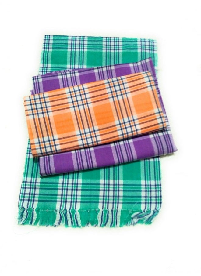 Cotton Colors Cotton Bath Towel (Pack of 3, Large Size,Multicolor)_D297