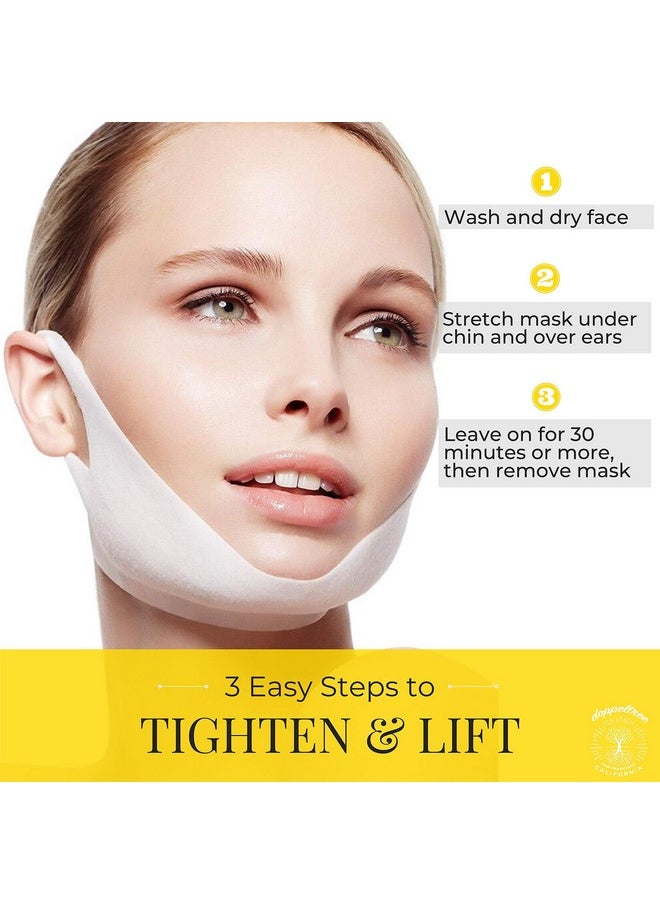 Doppeltree Double Chin Reducer & Remover - V Line Lifting Mask - Face Slimmer - Lifts, Tightens Jawline and Chin - Formulated in San Francisco (5 Masks)