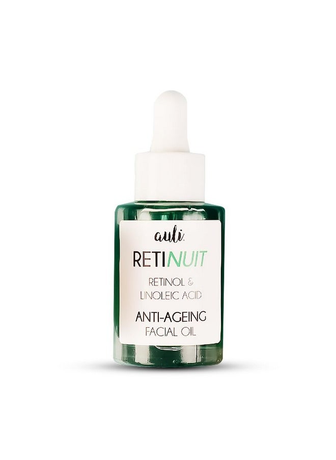 Auli Retinuit 0.3% Retinol Face Oil For Anti - Ageing, Reduce Fine Lines & Wrinkles, For Women, All Skin Type - 30Ml