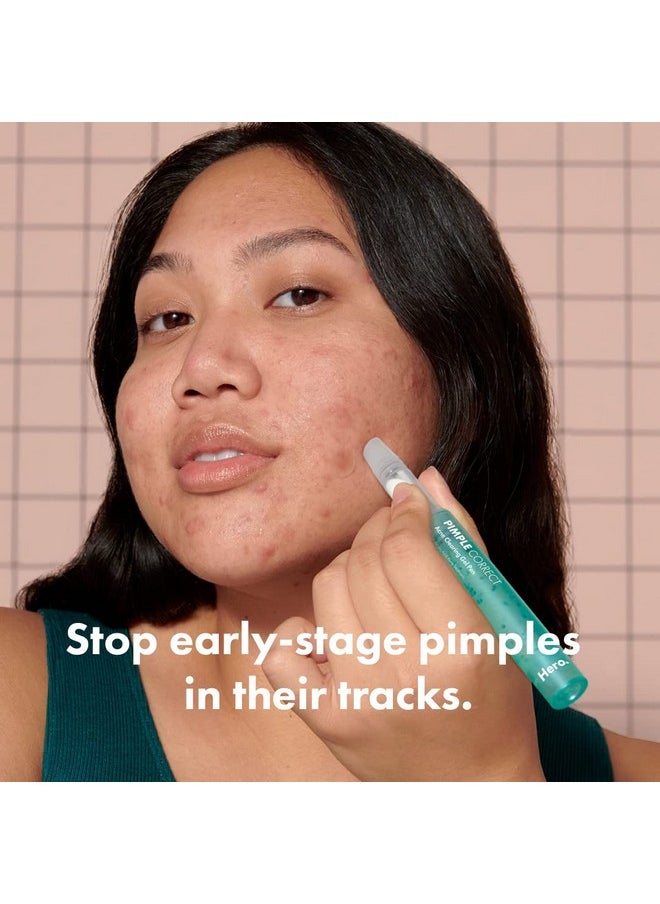 Hero Cosmetics Pimple Correct Acne Clearing Gel Pen - Maximum Strength 2% Salicylic Acid, Non-Drying Formula for Early Stage and Emerging Pimples (1 Count)