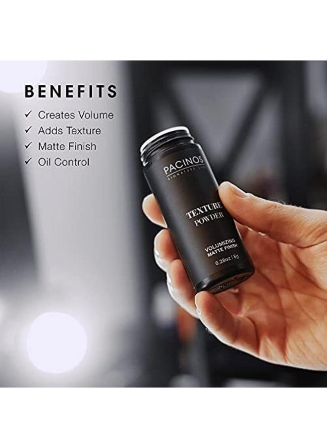 Pacinos Texture Powder - Lightweight Root Lifting Powder with Matte Dry Finish for Texture, Volume & Thickness - Shaker Bottle for Easy Hair Styling - 30g