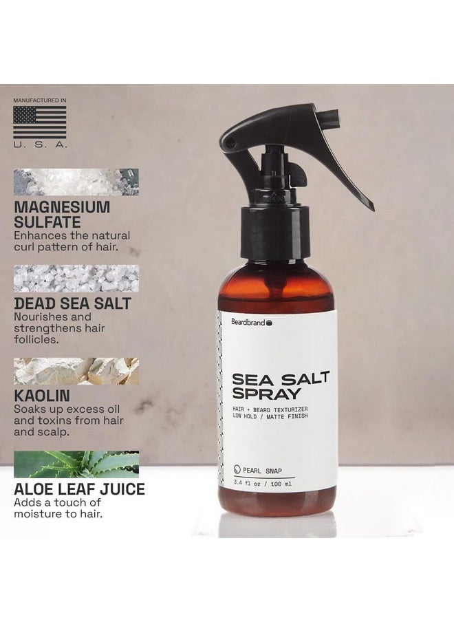 Sea Salt Spray for Men - Hair Texture Spray Adds Instant Volume, Texture & Thickness, Lightweight Hair Salt Spray for Natural, Textured Look, Pearl Snap Scent, Achieve Effortless Style & All-Day Hold