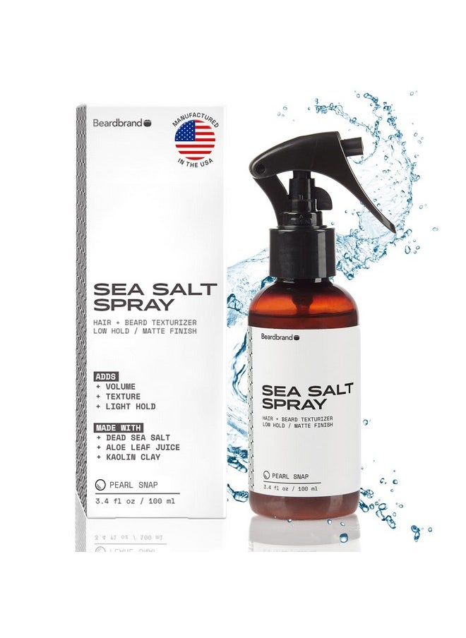 Sea Salt Spray for Men - Hair Texture Spray Adds Instant Volume, Texture & Thickness, Lightweight Hair Salt Spray for Natural, Textured Look, Pearl Snap Scent, Achieve Effortless Style & All-Day Hold