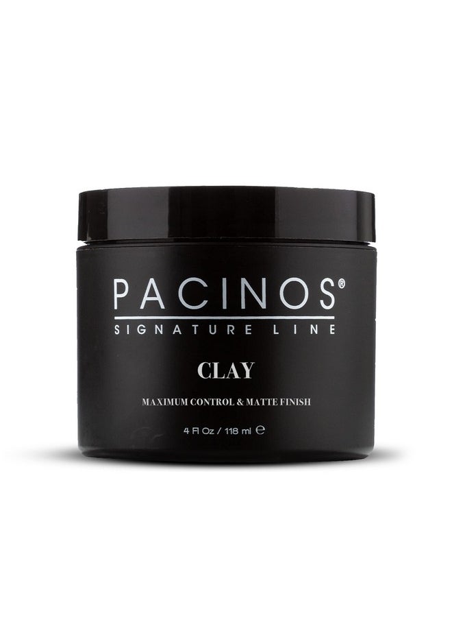 Pacinos Signature Line Clay Hair Paste - Long Lasting Styling Wax with Firm Hold for All Hair Styles 4 Oz