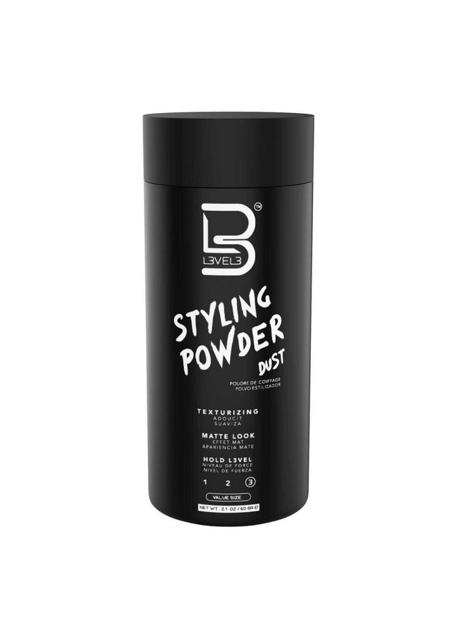 L3 Level 3 Styling Powder - Natural Look Mens Powder - Easy to Apply with No Oil or Greasy Residue (Large - 60 Grams)
