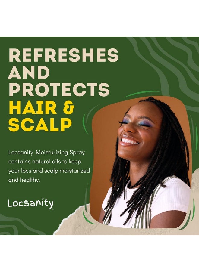 Locsanity Daily Moisturizing Rose Water and Peppermint Hair Scalp Refresher for Locs and Dreadlocks - Natural Loc Care and Maintenance (8oz)