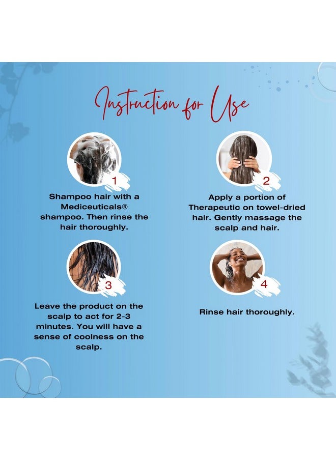 Mediceuticals Therapeutic Conditioner - All Skin Types - Sensitive Dry Scalp - Oily Scalp - Reduces Itching - Flaky Scalp 8.45oz (250ml)