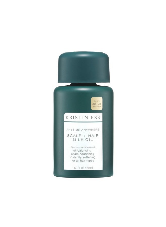 Kristin Ess Anytime Anywhere Scalp + Hair Milk Oil, Hydrating for Damaged Hair, infused with Coconut Oil and Jojoba Oil, Castor Oil for Hair Growth