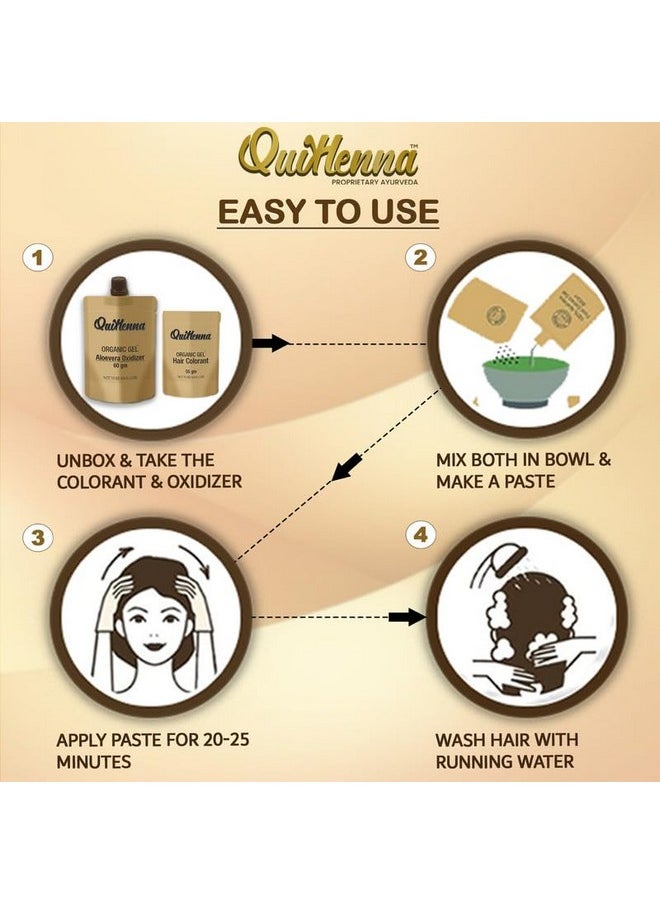 byPureNaturals QuikHenna Organic Hair Colour Gel 3G Coffee Brown - PPD & Ammonia Free Permanent Natural Hair Color, 100% Grey Coverage, Long Lasting Gel Colour for Men & Women, 120gm