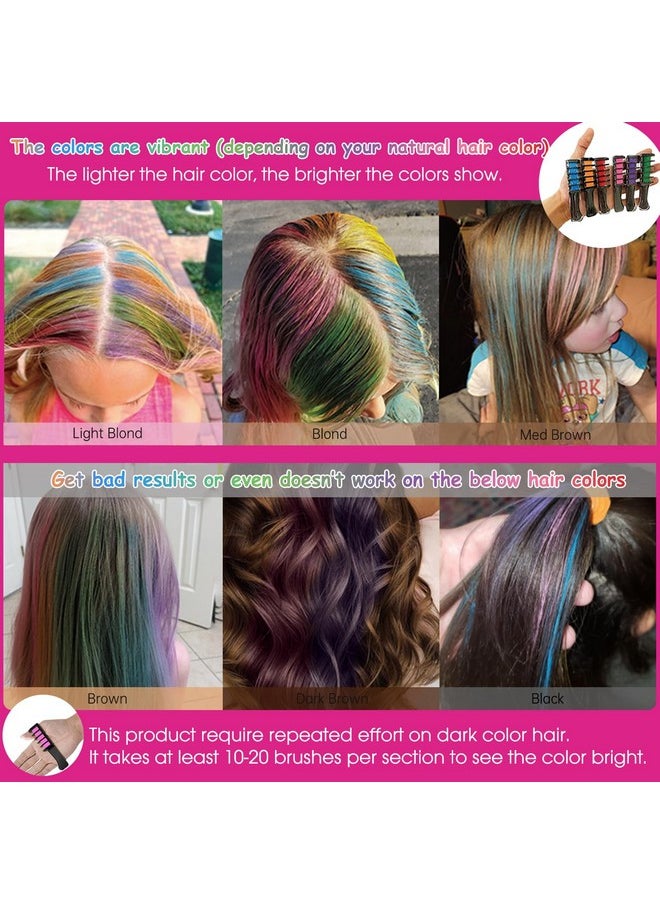 New Hair Chalk Comb Temporary Hair Color Dye for Girls Kids, Washable Hair Chalk for Girls Age 4 5 6 7 8 9 10-12 Birthday Christmas New Year Cosplay Hair DIY Party