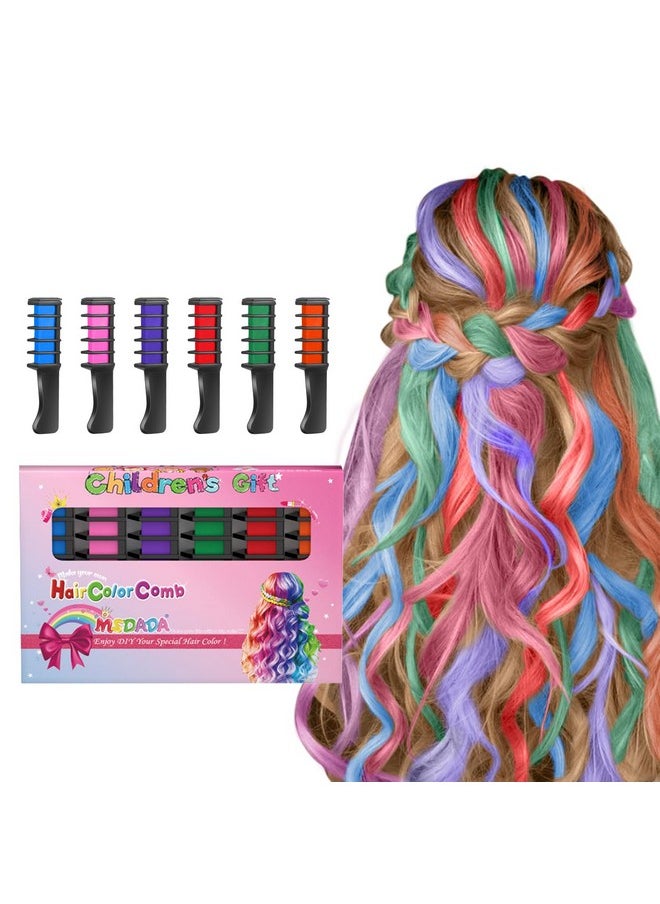 New Hair Chalk Comb Temporary Hair Color Dye for Girls Kids, Washable Hair Chalk for Girls Age 4 5 6 7 8 9 10-12 Birthday Christmas New Year Cosplay Hair DIY Party