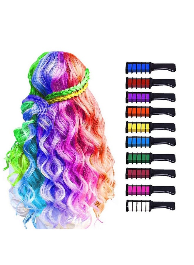 MSDADA 10 Color Hair Chalk for Girls - Hair Chalk Comb Kids Temporary Hair Color Dye - Teen Girl Gift Hair Stuff Accessories Makeup Kit Christmas Gifts Toys for Girls Age 6 7 8 9 10 11 12 13 Year Old