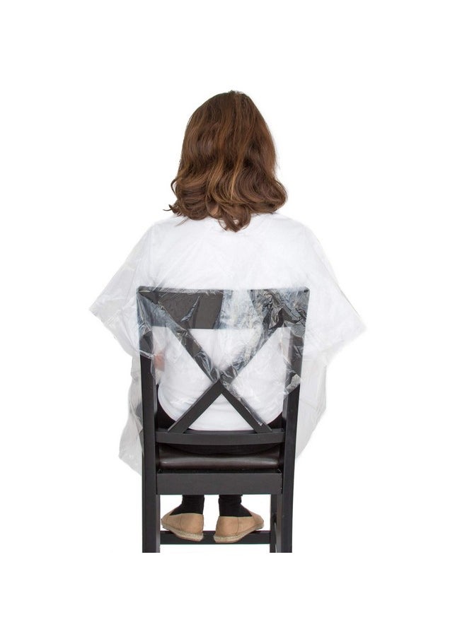 Disposable Capes Hair Salon - 100 Plastic Capes - Disposable Salon Capes - Plastic Salon Cape - Color Capes for Salon Hair Coloring - Disposable Shampoo Capes