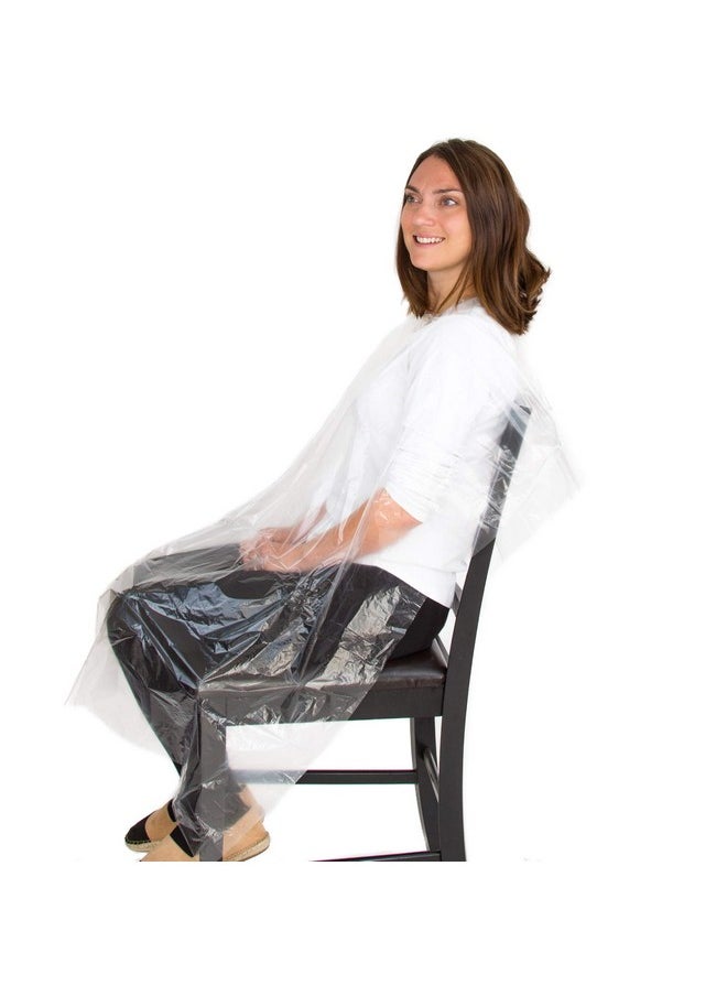 Disposable Capes Hair Salon - 100 Plastic Capes - Disposable Salon Capes - Plastic Salon Cape - Color Capes for Salon Hair Coloring - Disposable Shampoo Capes