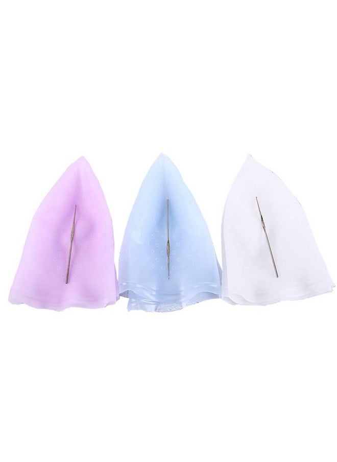Reusable Silicone Hair Staining Cap Multicolor Hair Dyeing Cap with Metal Hooks