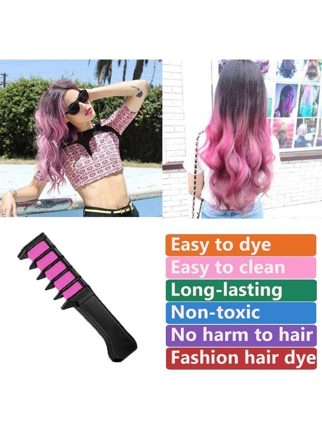 MSDADA Hair Chalk - New Hair Chalk Comb Temporary Bright Washable Hair Color Dye for Girls Kids with Hair Extensions Clips - Birthday Party Christmas Gifts Toys for Girls Kids Age 6-8-10-12 Years Old