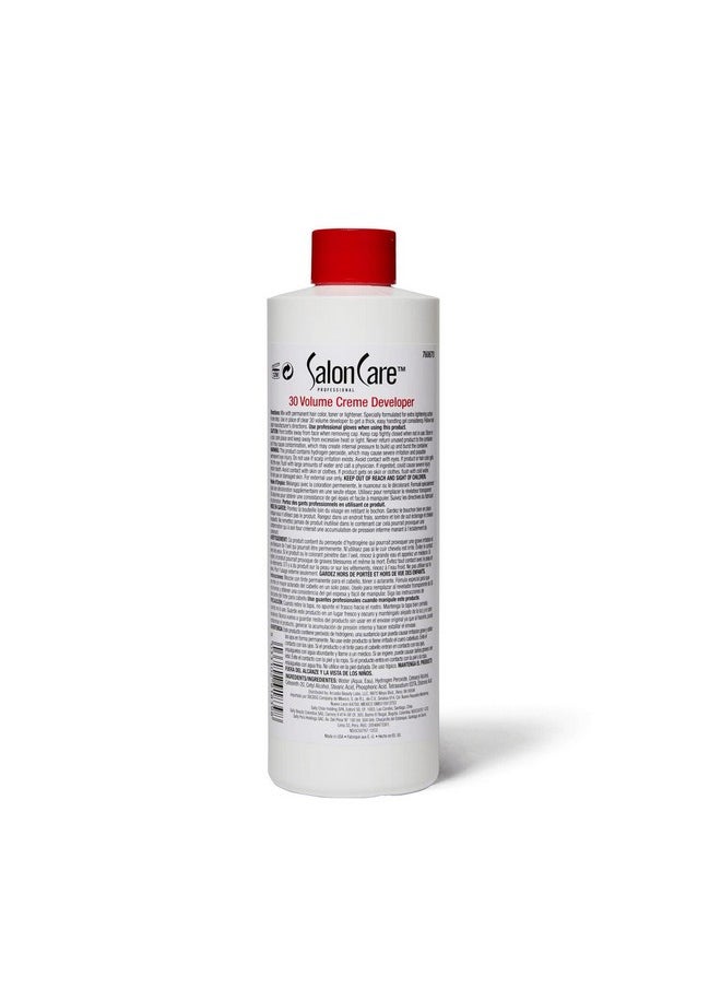 Salon Care 30 Volume Creme Developer 16 Oz
