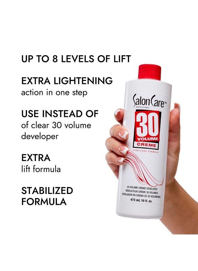 Salon Care 30 Volume Creme Developer 16 Oz
